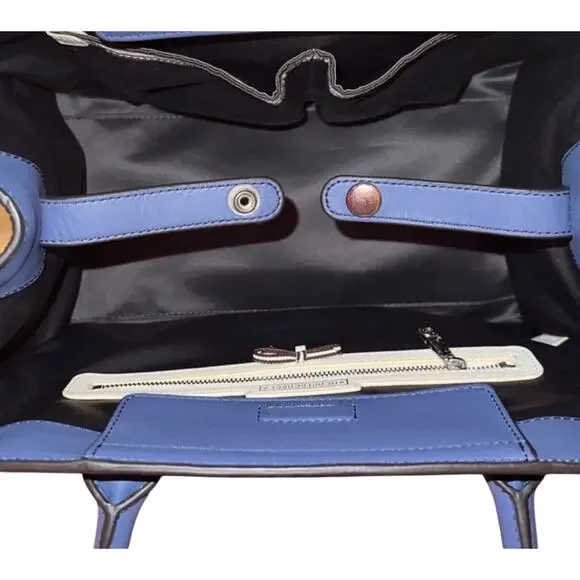 Henri Bendel Periwinkle Empire Tote EUC - Picture 8 of 14